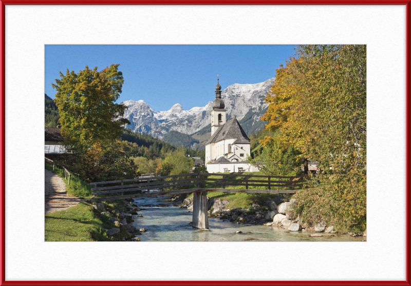 Church of Ramsau with the Wagendrischelhorn - Great Pictures Framed