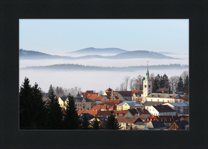 View of Kašperské Hory from Liščí vrch - Great Pictures Framed