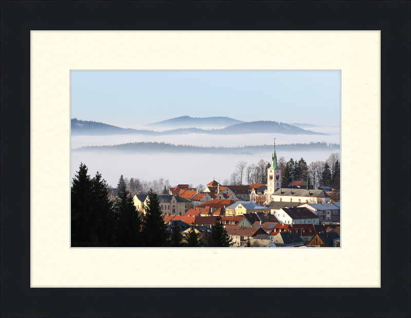 View of Kašperské Hory from Liščí vrch - Great Pictures Framed