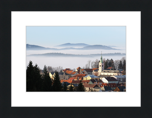 View of Kašperské Hory from Liščí vrch - Great Pictures Framed