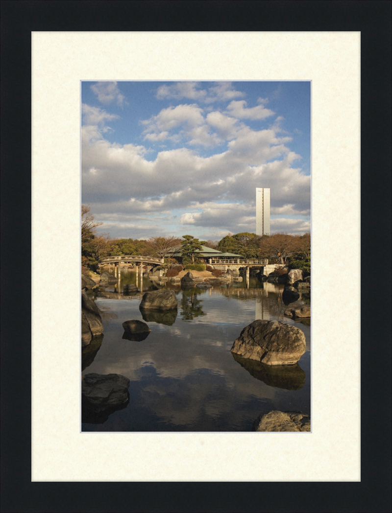 Japanese garden pond at Daisen Park in Sakai - Great Pictures Framed