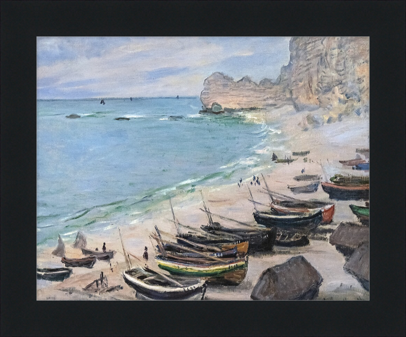 Boats on the Beach at Etretat - Great Pictures Framed