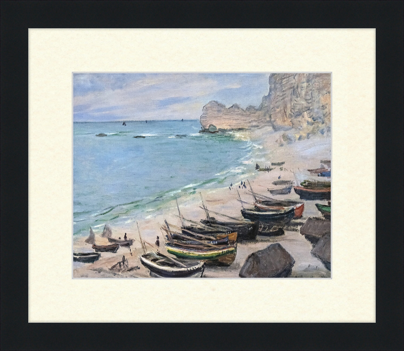 Boats on the Beach at Etretat - Great Pictures Framed