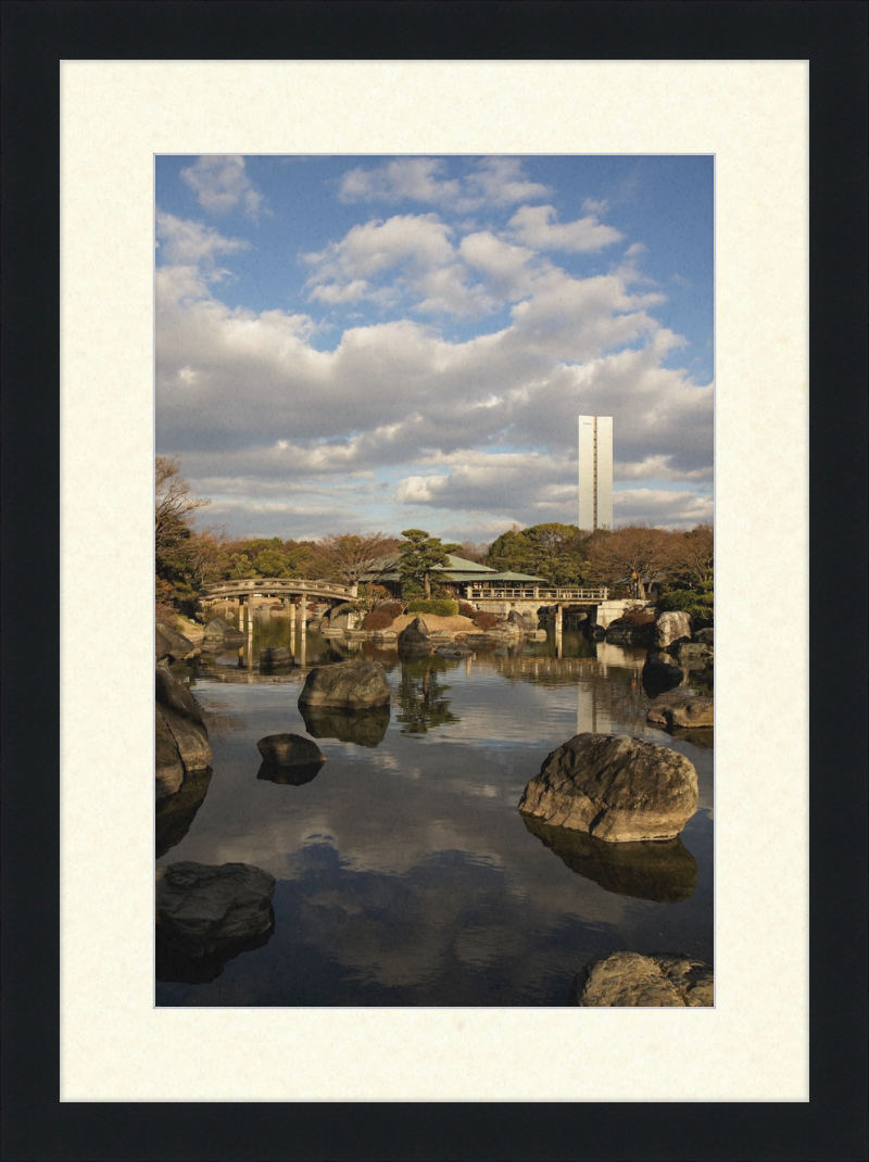 Japanese garden pond at Daisen Park in Sakai - Great Pictures Framed