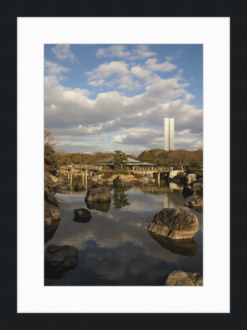 Japanese garden pond at Daisen Park in Sakai - Great Pictures Framed