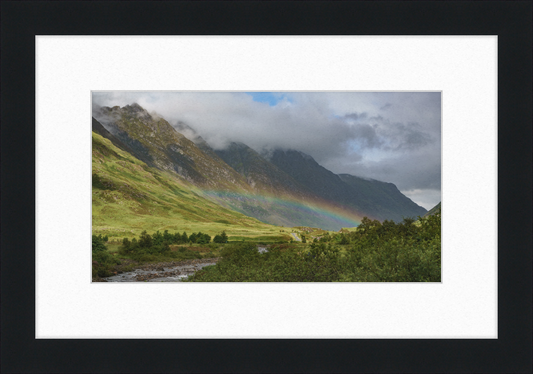 The Glen Coe Rainbow in the Scottish Highlands - Great Pictures Framed