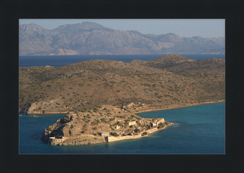 Spinalonga and Elounda Panoramic View from the Mountain - Great Pictures Framed