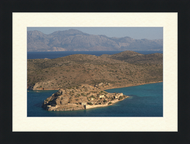 Spinalonga and Elounda Panoramic View from the Mountain - Great Pictures Framed