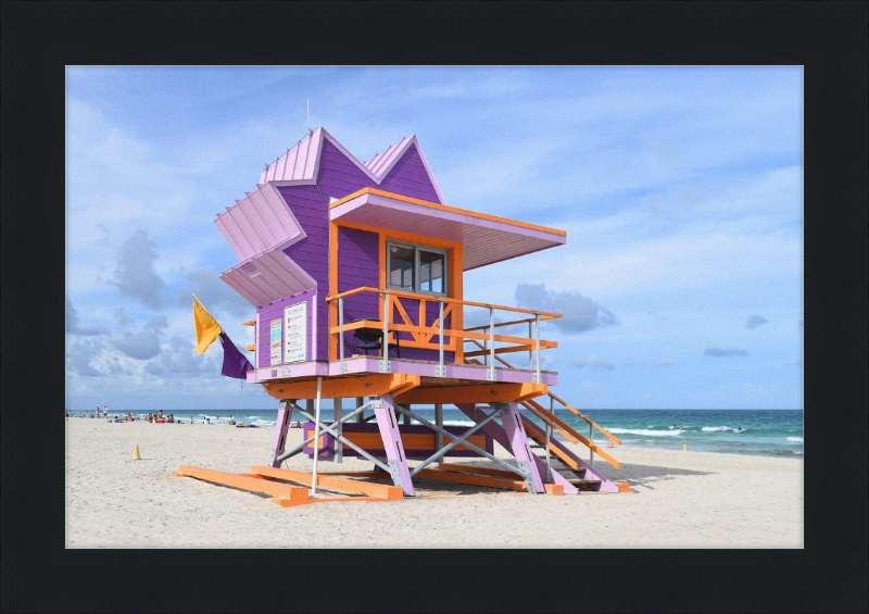 Lifeguard Stand, Miami Beach - Great Pictures Framed