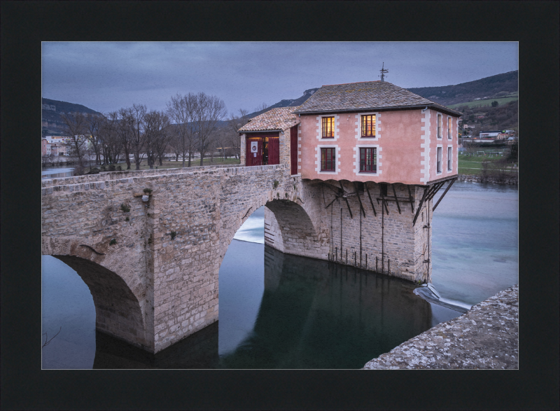 Mill on the Old Bridge in Millau - Great Pictures Framed