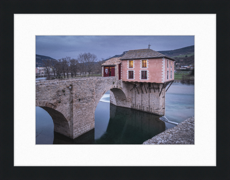 Mill on the Old Bridge in Millau - Great Pictures Framed