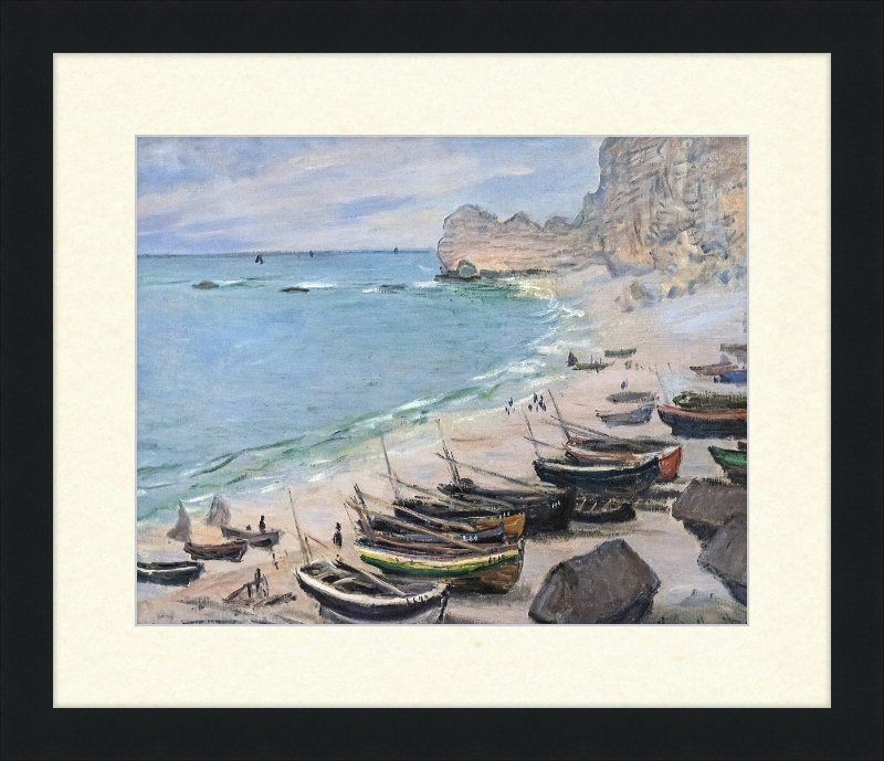 Boats on the Beach at Etretat - Great Pictures Framed