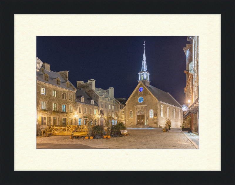 Place Royale at night, Vieux-Québec, Quebec ville, Canada - Great Pictures Framed