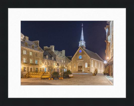 Place Royale at night, Vieux-Québec, Quebec ville, Canada - Great Pictures Framed