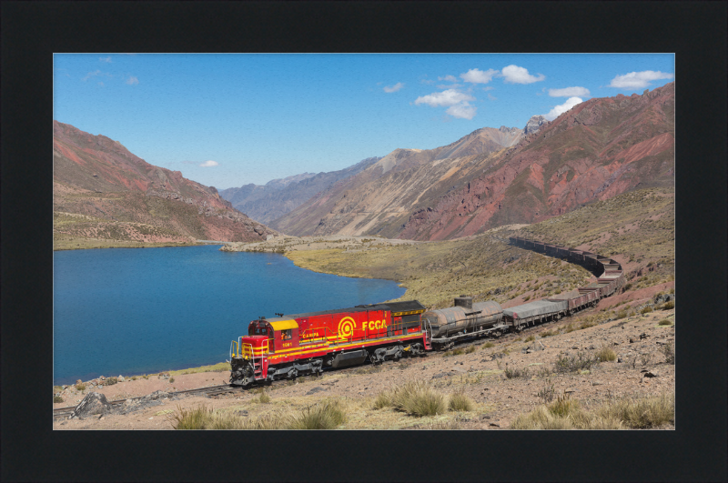 A Train and the Mountainous Terrain of Chinchan - Great Pictures Framed