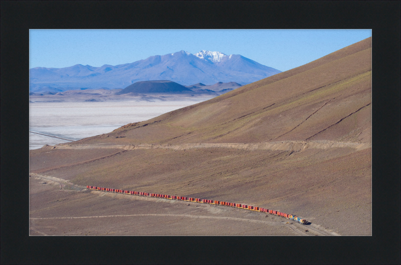 Trains on the Salar de Carcote - Great Pictures Framed