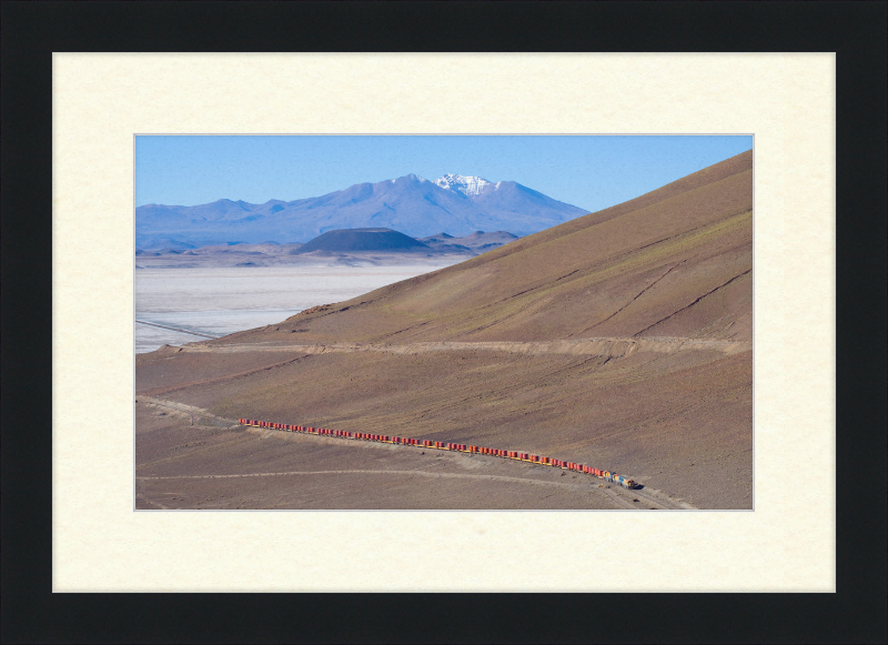 Trains on the Salar de Carcote - Great Pictures Framed