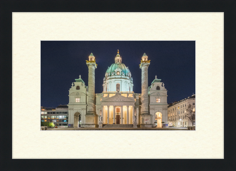 Iglesia de San Carlos Borromeo, Vienna - Great Pictures Framed