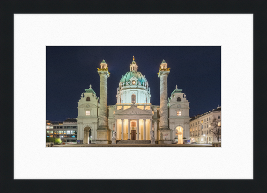 Iglesia de San Carlos Borromeo, Vienna - Great Pictures Framed