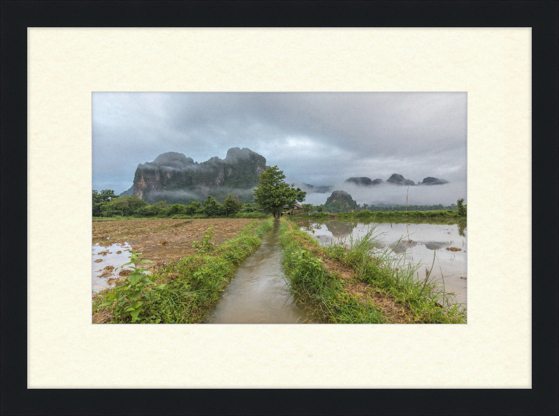 A Stream in the Countryside of Vang in Norway - Great Pictures Framed
