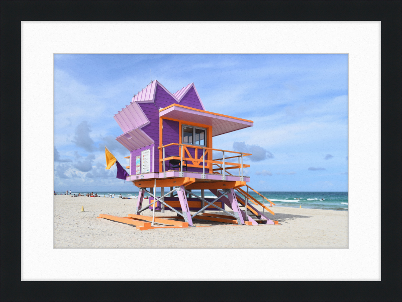 Lifeguard Stand, Miami Beach - Great Pictures Framed