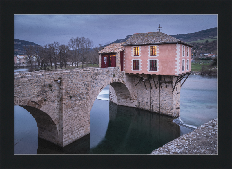 Mill on the Old Bridge in Millau - Great Pictures Framed