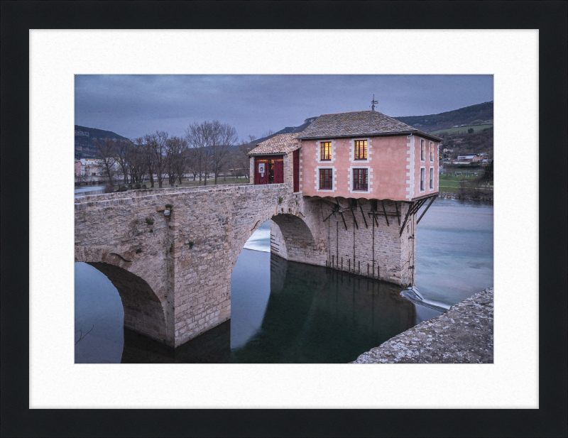 Mill on the Old Bridge in Millau - Great Pictures Framed