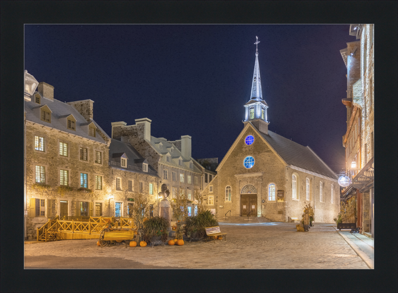 Place Royale at night, Vieux-Québec, Quebec ville, Canada - Great Pictures Framed