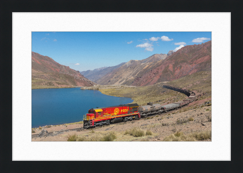 A Train and the Mountainous Terrain of Chinchan - Great Pictures Framed