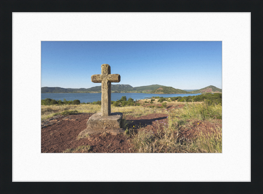 The Wooden Cross at Salagou Lake - Great Pictures Framed