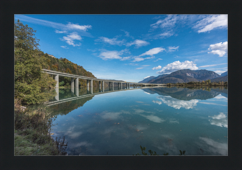 The Drau River Bridge in Köttmannsdorf - Great Pictures Framed