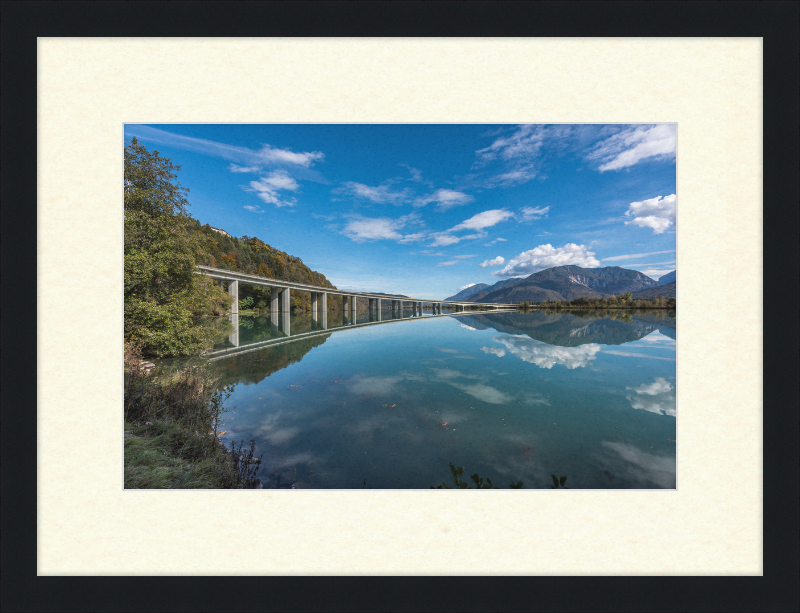 The Drau River Bridge in Köttmannsdorf - Great Pictures Framed