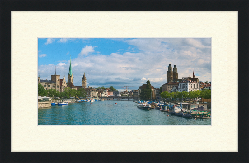 Zürich view Quaibrücke - Great Pictures Framed