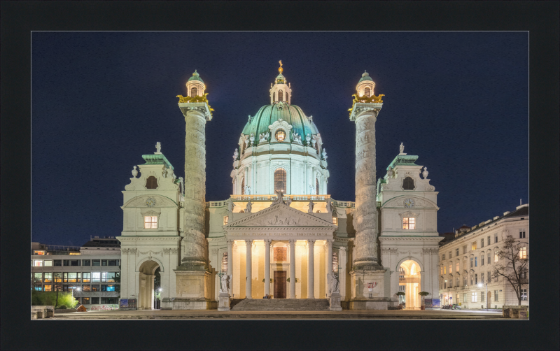 Iglesia de San Carlos Borromeo, Vienna - Great Pictures Framed