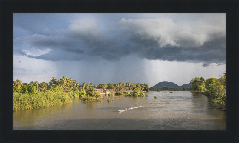 Stormy Mekong Sunset in Si Phan Don - Great Pictures Framed