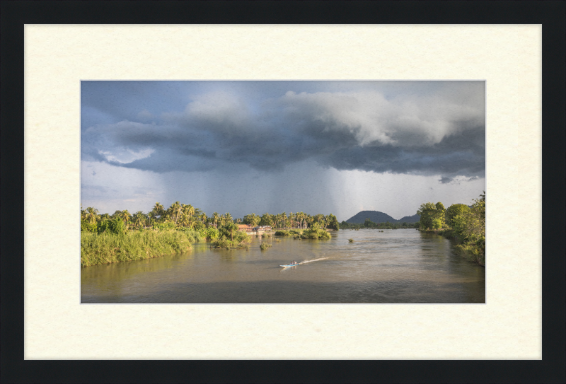 Stormy Mekong Sunset in Si Phan Don - Great Pictures Framed
