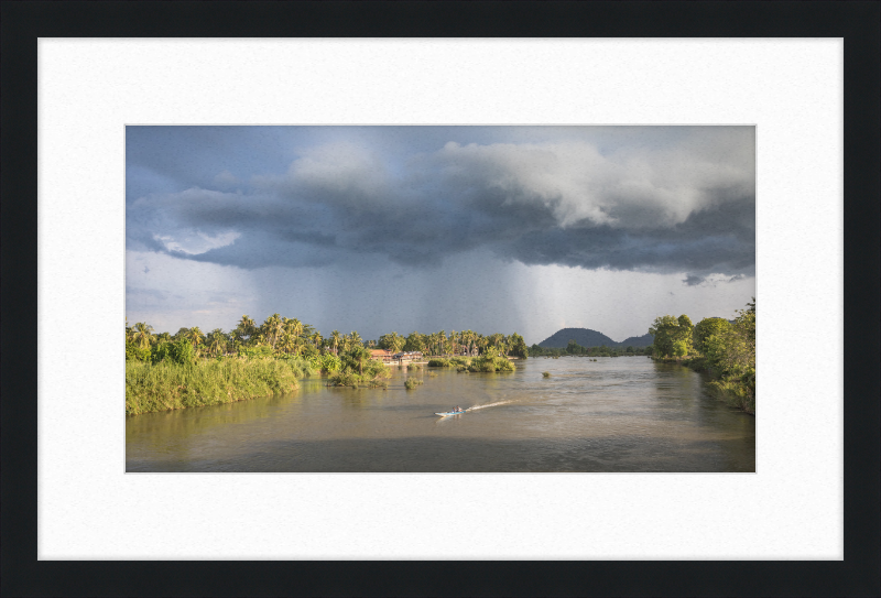 Stormy Mekong Sunset in Si Phan Don - Great Pictures Framed