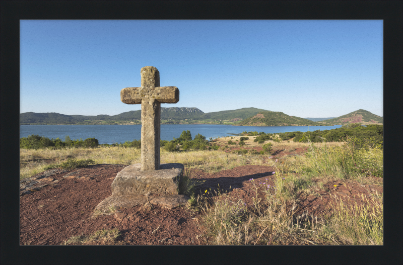 The Wooden Cross at Salagou Lake - Great Pictures Framed