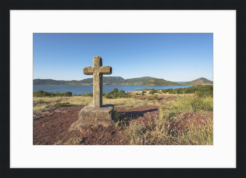 The Wooden Cross at Salagou Lake - Great Pictures Framed