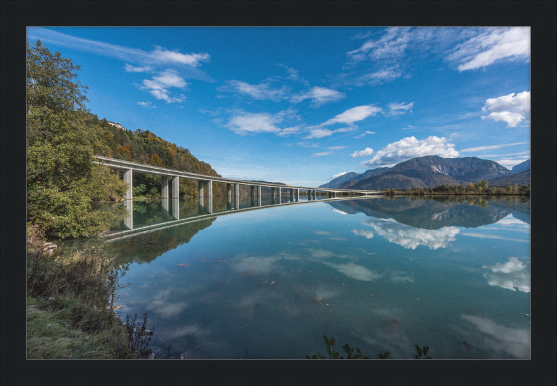 The Drau River Bridge in Köttmannsdorf - Great Pictures Framed