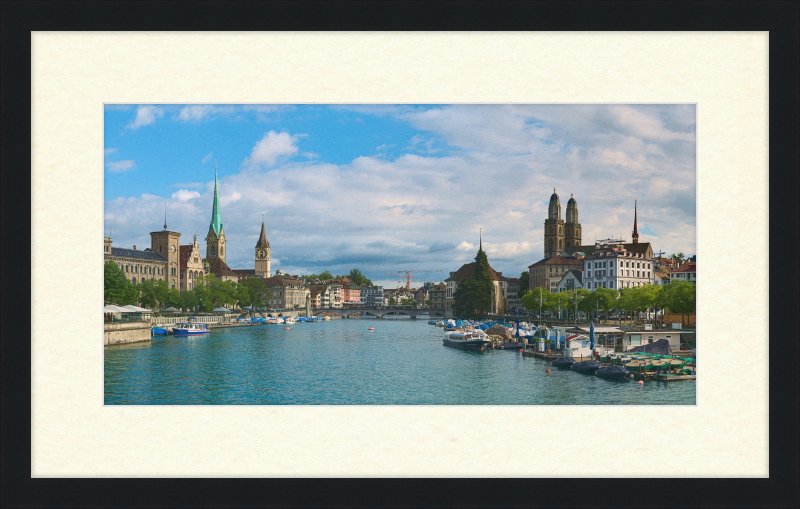 Zürich view Quaibrücke - Great Pictures Framed