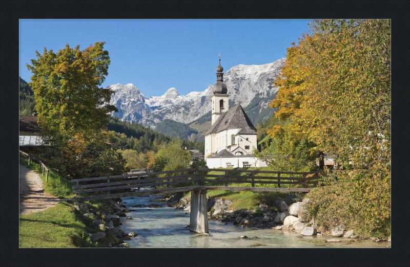 Church of Ramsau with the Wagendrischelhorn - Great Pictures Framed