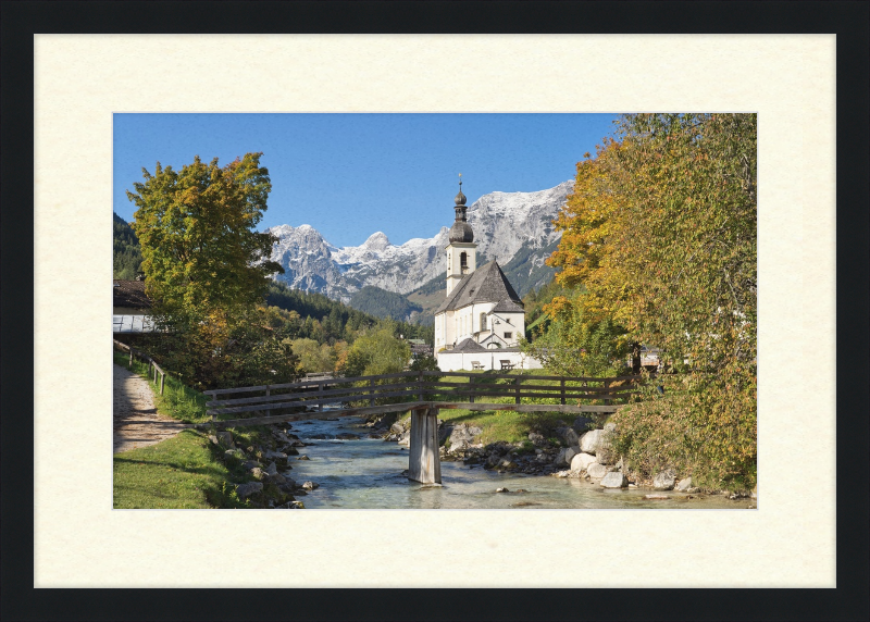 Church of Ramsau with the Wagendrischelhorn - Great Pictures Framed
