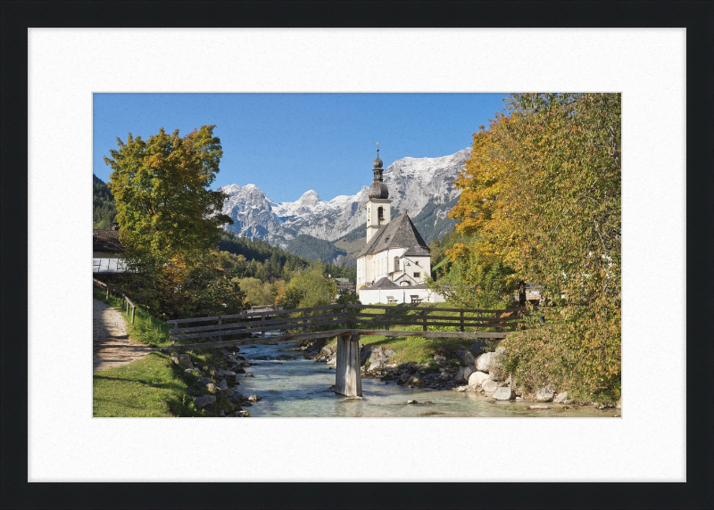 Church of Ramsau with the Wagendrischelhorn - Great Pictures Framed