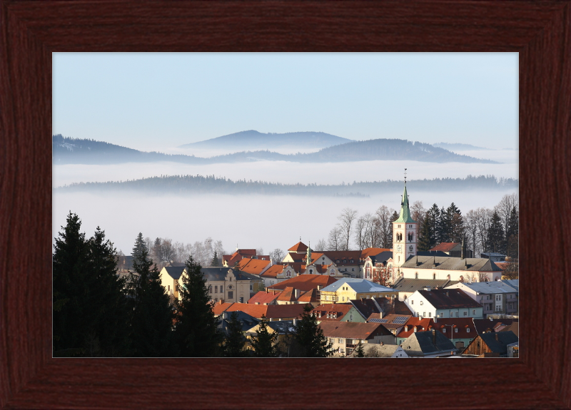 View of Kašperské Hory from Liščí vrch - Great Pictures Framed