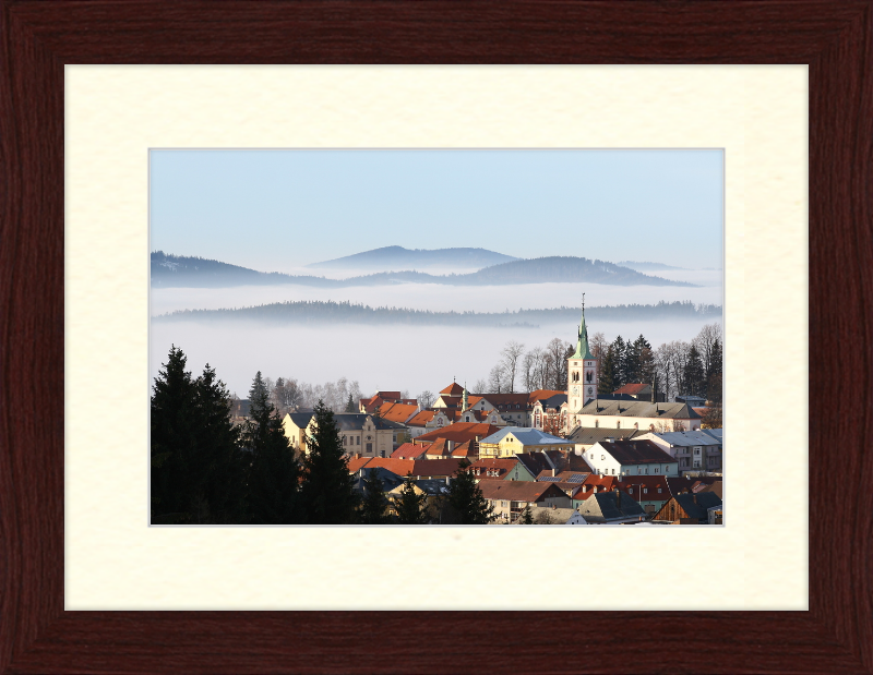View of Kašperské Hory from Liščí vrch - Great Pictures Framed