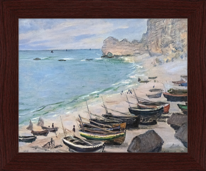 Boats on the Beach at Etretat - Great Pictures Framed