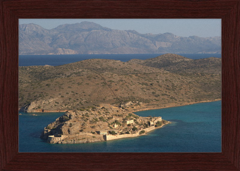 Spinalonga and Elounda Panoramic View from the Mountain - Great Pictures Framed