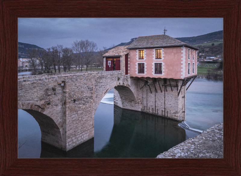 Mill on the Old Bridge in Millau - Great Pictures Framed