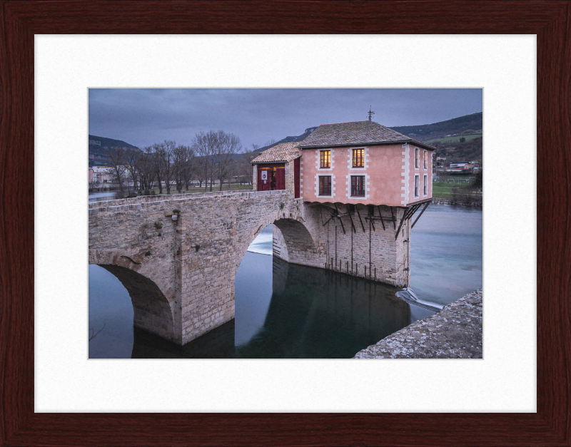 Mill on the Old Bridge in Millau - Great Pictures Framed